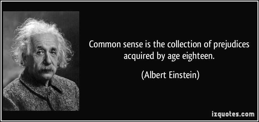 common-sense, Einstein