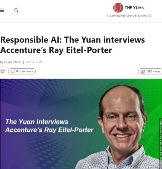 Responsible AI: the challenge of ensuring that AI systems work for all of us. With Ray Eitel-Porter