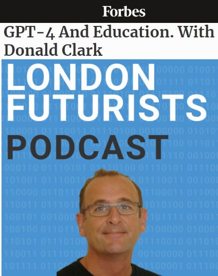 GPT-4 and education. With Donald Clark
